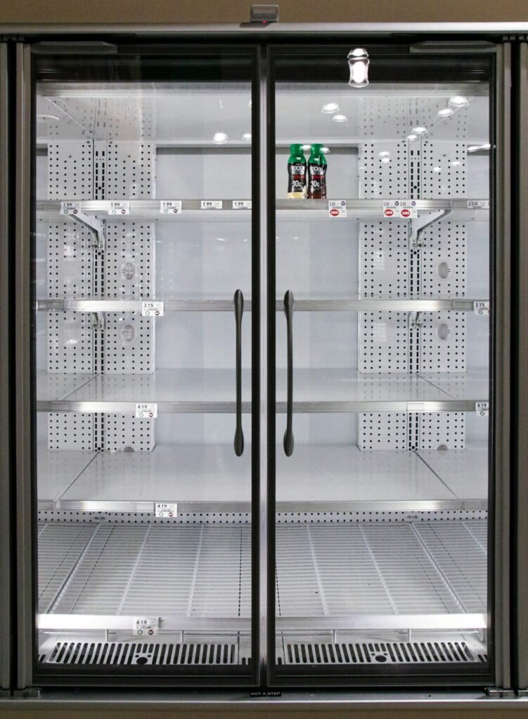 Inside a commercial refrigerator. Photo by Mick Haupt