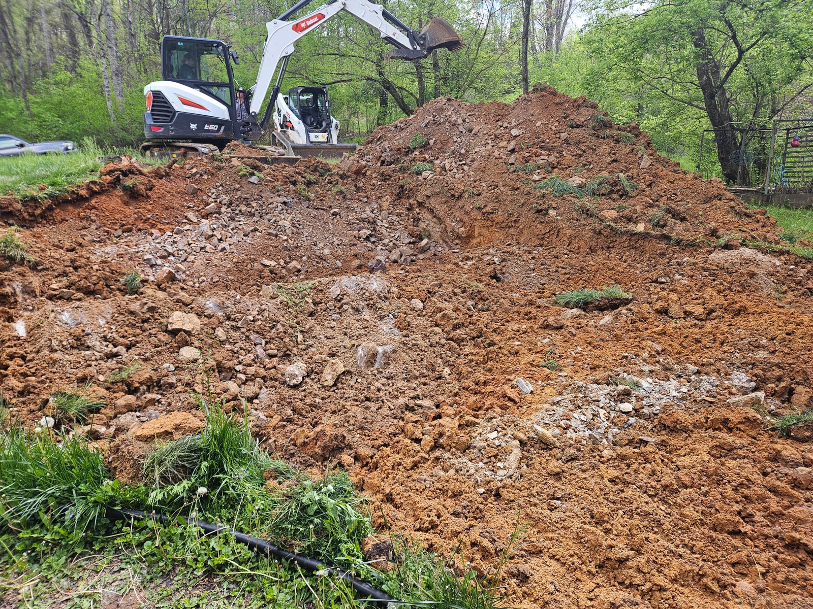 A soil project designed to redirect water and enrich the soil. - Photo by A. Creighton