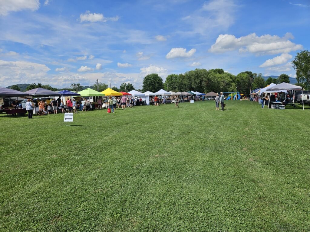The image of the Elizabethton Farmers Market from a distance