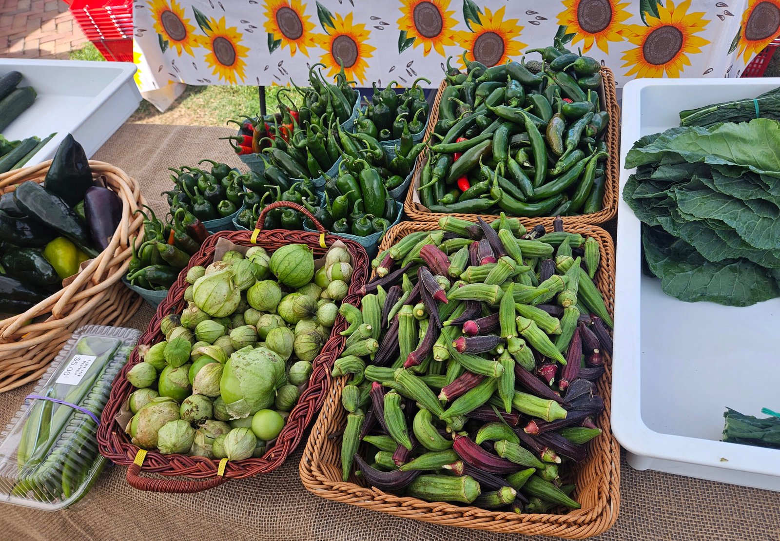 Peppers and Tomatillos ready for sale at the farmers market. - Knoxville Grower-Buyer Meeting