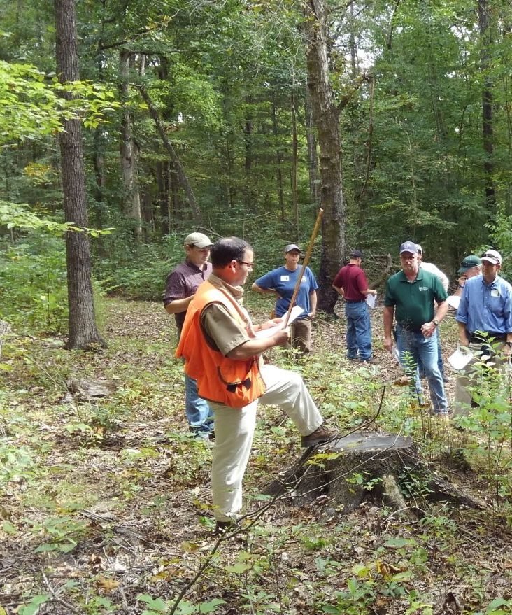 People attending the Woods and Wildlife Field Day